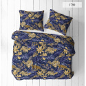Linge de lit en coton avec fermeture, couleur Bleu Marine, 140x200 cm  