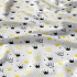 Tissu coton au mètre, 125 g/m², largeur 160 cm, imprimé Couronnes jaune et blanche