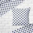 Tissu coton au métre imprimé Etoile de mer bleu sur blanche 1