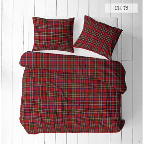 Tissus en coton de Noël au mètre, 160 cm motif Noël Rouge