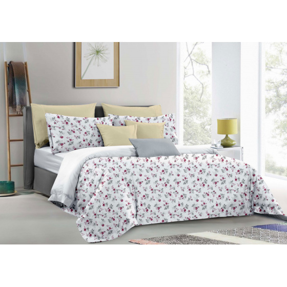 Linge de lit en flanelle avec fermeture, couleur Blanche, 140x200 cm