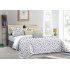 Linge de lit en flanelle avec fermeture, couleur Blanche, 140x200 cm