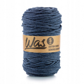 Cordons tressé coton 5 mm, 100 m, couleur denim 300