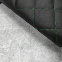 Le cuir écologique POINTU 5X5 cm couleur noir-verte