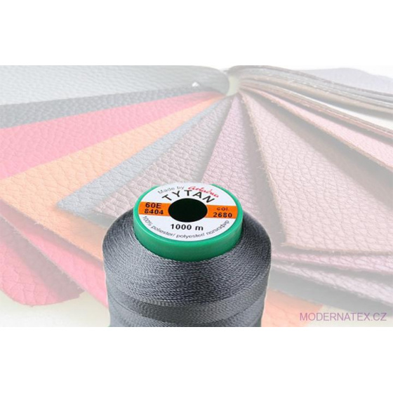 Čalounická šicí nitě TYTAN 60E 1000 m  tm. šedé barva 2680 
