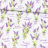 Tissu en coton au mètre, 125 g/m², largeur 160 cm, imprimé à fleurs sur fond blanc
