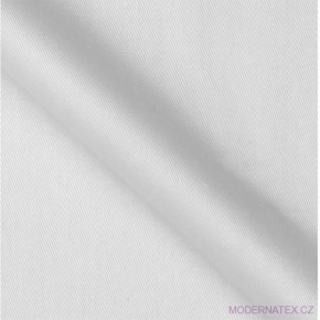 Tissu sergé de coton, 160 g/m², largeur 150 cm, au mètre, blanc