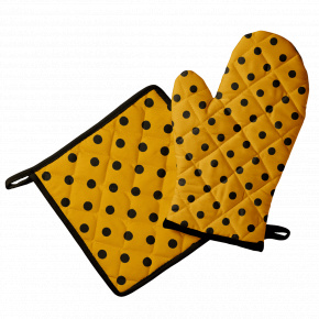 Gant et tapis de cuisine, Pois Jaune
