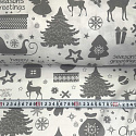 Tkanina bawełniana świąteczna wzór Merry Christmas 2