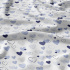 Tissu coton au métre couleur blanche coeurs bleu 486