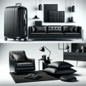 Simili cuir Souple au mètre, 380 g/m², largeur 145 cm, noir