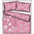 Tissu coton au mètre, 125 g/m², largeur 160 cm, imprimé Pentagones amarante
