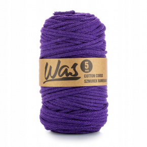 Cordons tressé coton 5 mm, 100 m, couleur violet 140