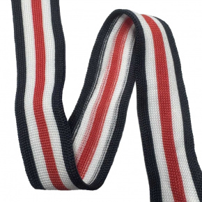 Ruban à rayures 25 mm  couleur Bleu Mix - 01