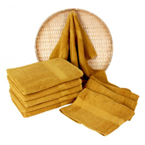 Serviette de bain 70x130 cm, couleur moutarde