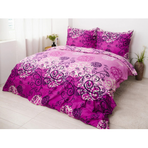 Linge de lit Amelie en coton, couleur rose, 140x200 cm 
