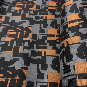 Tissu extérieur Imperméable PVC Codura 600D, 360 g/m², 150 cm, Mosaique Orange
