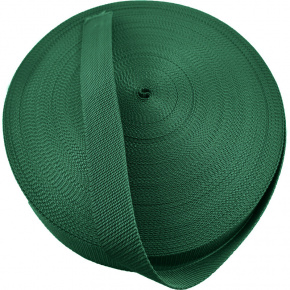 Ruban polypropylène renforcé pour sacs 50 mm couleur verte fonce (50 m)