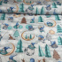 Tissus en coton de Noël au mètre, 160 cm motif Noël gris