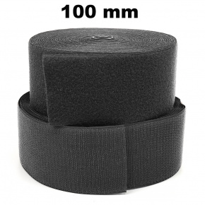 Auto-agrippant à coudre piece crochet et boucle graphite 100 mm 25m