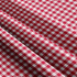 Tissu coton au métre couleur rouge carreaux 8 mm