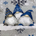 Tissus en coton de Noël au mètre, 160 cm motif Noël 24 bleu