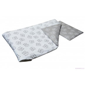 Linge de lit de bébé 2 pièces Ours culeur Gris Linge de lit de bébé 2 pièces Ours culeur Gris