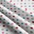 Tissu coton au métre couleur blanche pois Multi 15 mm