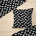 Tissu en coton uni au mètre, 125 g/m², largeur 160 cm, blanc noir
