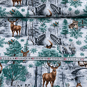 Tissus en coton de Noël au mètre, 160 cm motif Nature Vert