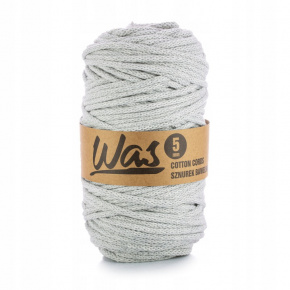 Cordons tressé coton 5 mm, 100 m, couleur gris clair 030