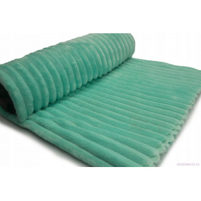 Minky tissu à rayures, 380 g/m², largeur 160 cm, menthol