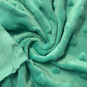 Tissu minky coeurs, 330 gr/m2, largeur 160 cm, menthol