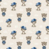 Tissu coton au métre imprimé Animaux couleur biege