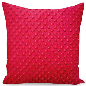 Housse de coussin micropeluche 40X40 cm, Rouge