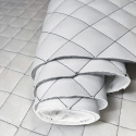 Ekokoža KLASIK 3x3 cm, prešívaná, farba Bielo Černá, metráž 145 cm