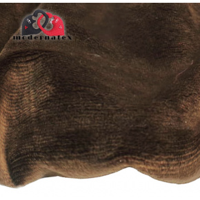 Tissu minky fausse fourrure, 320 g/m², largeur 160 cm, au métre maron fonce Tissu minky fausse fourrure, 320 g/m², largeur 160 cm, au métre maron fonce