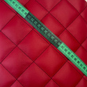 Ekoskóra kolor Czerwony pikowana Czarną nicią