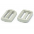 Boucles de réglage en plastique 25 mm  blanche