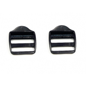 Boucles de réglage en plastique 25 mm  noir