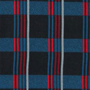 Tissu flanelle de coton à careaux 8x8 cm  bleu-noir