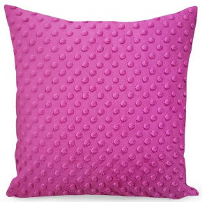Housse de coussin micropeluche 40X40 cm, Fuchsia