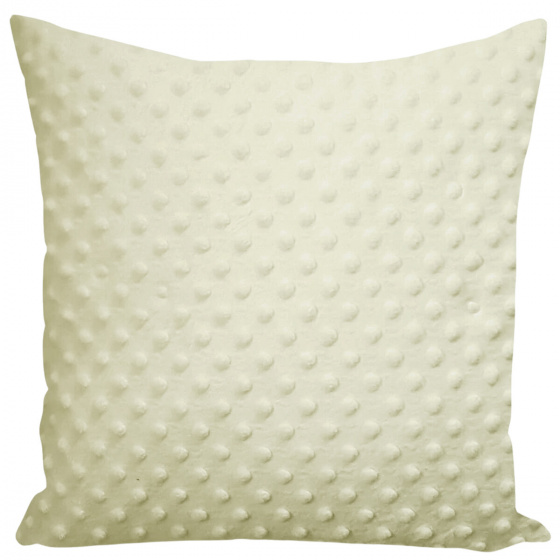 Housse de coussin micropeluche 40X40 cm, Créme