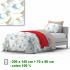 Linge de lit en coton avec fermeture, couleur Blanche, 140x200 cm