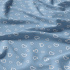 Tissu coton au métre couleur bleu coeurs blanche