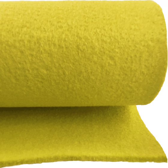Feutrine technique 3 mm, 300 g/m², largeur 150 cm, jaune