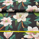 Tkanina bawełniana wzór Kwiaty na czarnym