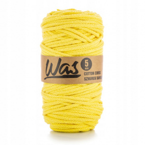 Cordons tressé coton 5 mm, 100 m, couleur jaune clair 060