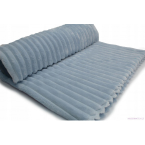 Minky tissu à rayures, 380 g/m², largeur 160 cm, bleu clair