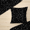 Tissu coton au mètre, 125 g/m², largeur 160 cm, imprimé Galaxie noire